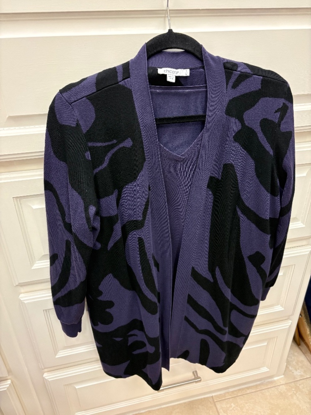 Chico’s Tunic Cardigan and Matching Sweater Size 3